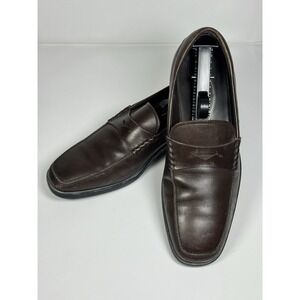 Tod's Men Brown Calf Leather Moccasin Penny Loafer shoes Size 7 Made in Italy